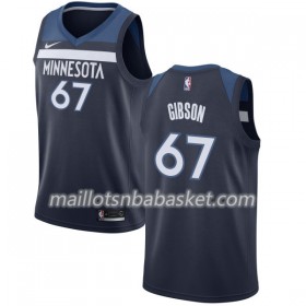 Maillot Homme Minnesota Timberwolves Taj Gibson 67 Nike 2017-18 Navy Swingman